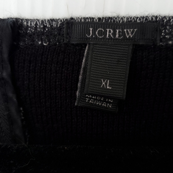 J. Crew Gray Heathered Thick Zip Back Sweater - Picture 5 of 6